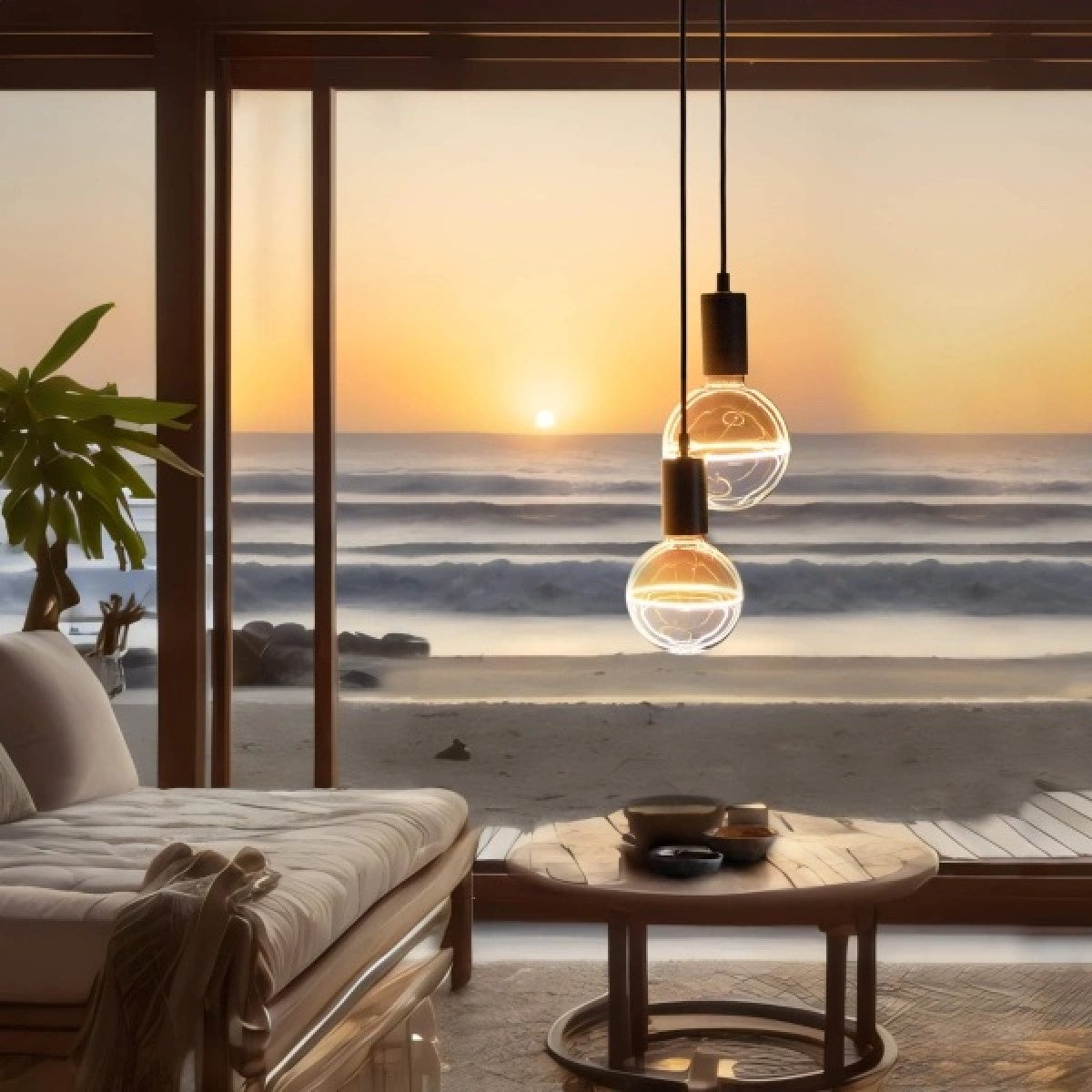 Source lumineuse globe 188 ambre bleu Dimmable E27