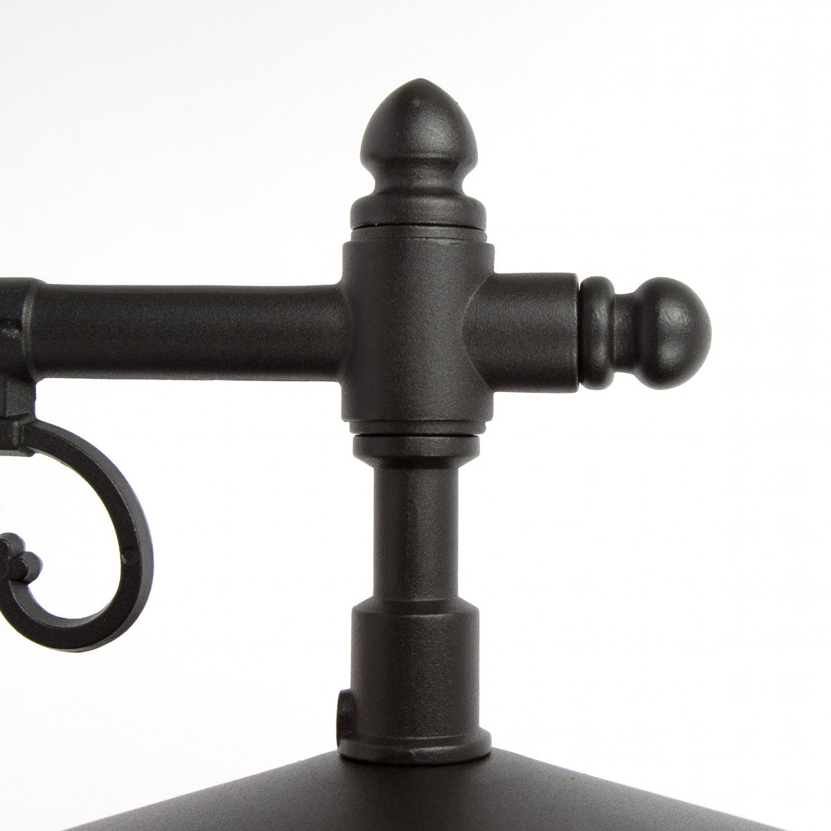 Lampe d'étalage noire support mural classique E27 aluminium