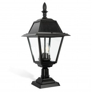 Lampe d'extérieur Vincenzo socle noir aluminium classique