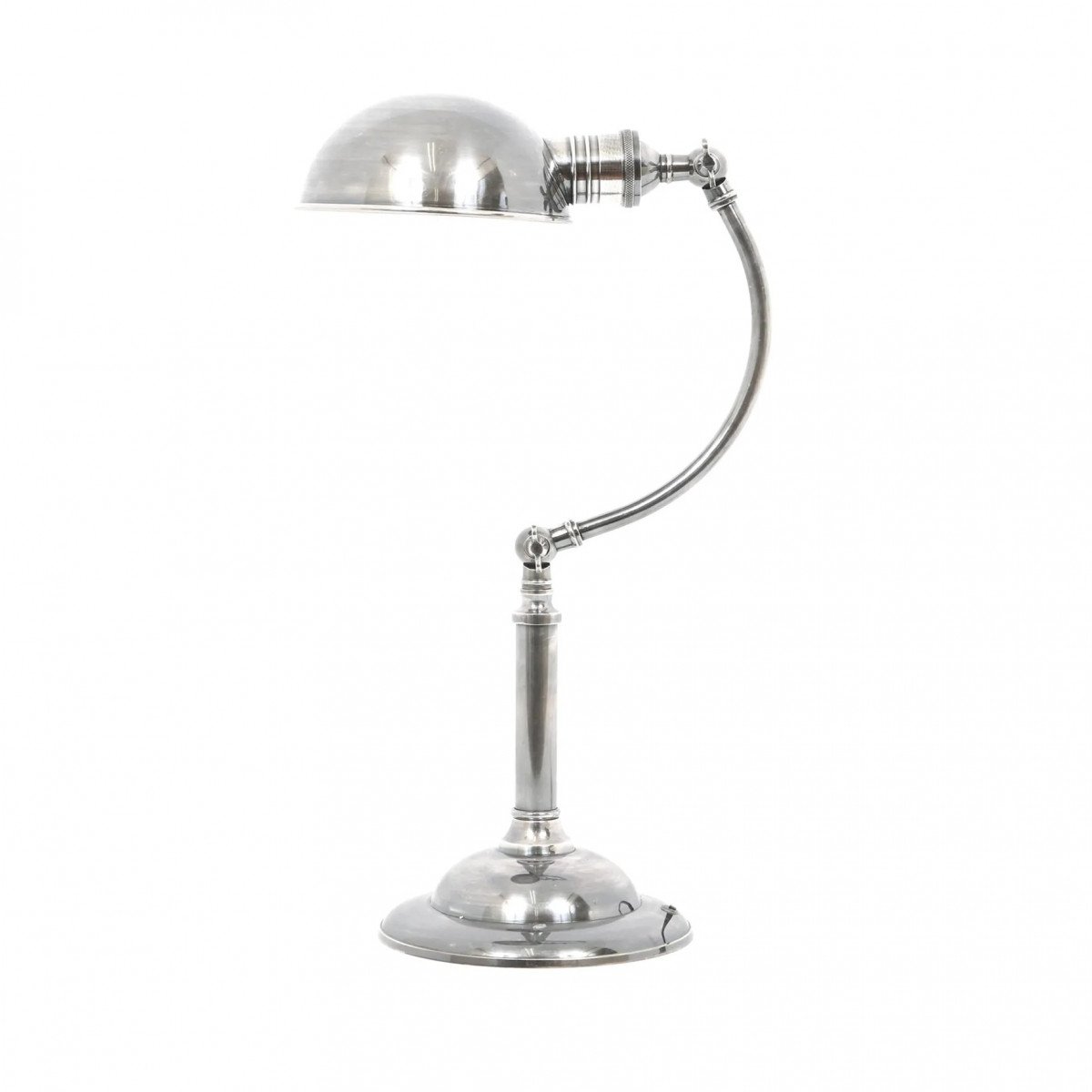 lampe en laiton couleur argent antique avec raccord E27