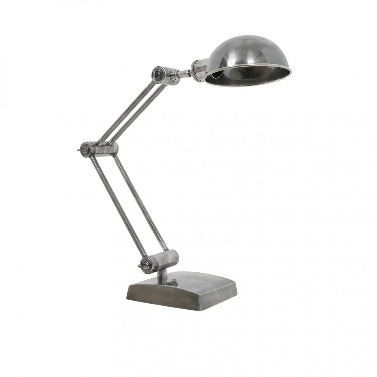 lampe en laiton couleur argent antique avec raccord E27