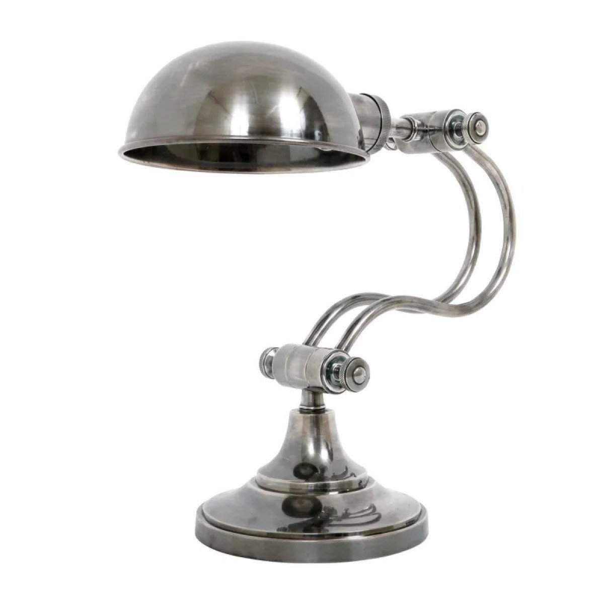 lampe en laiton couleur argent antique avec culot E27