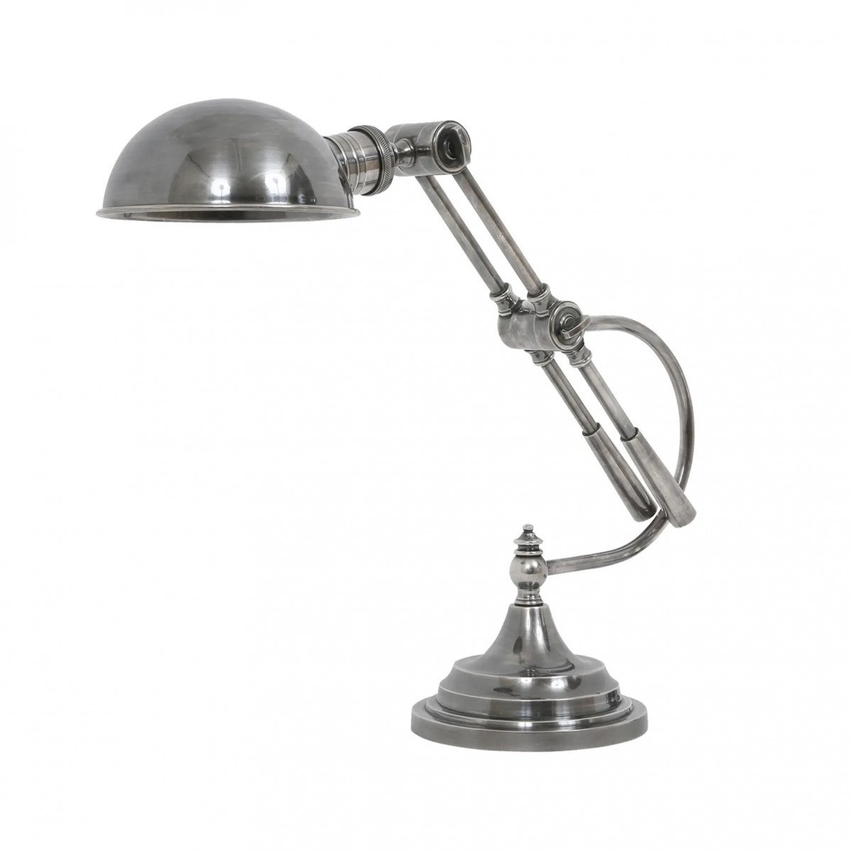 lampe en laiton couleur argent antique avec raccord E27