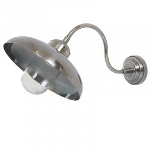 lampe en laiton couleur argent antique avec culot E27
