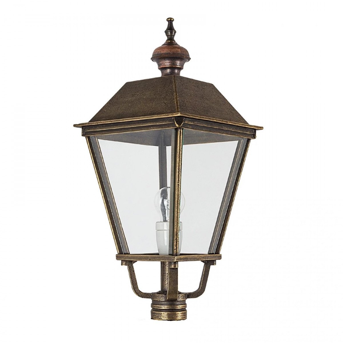 Lanterne en bronze avec abat-jour carré K11B (1442) de KS Lighting