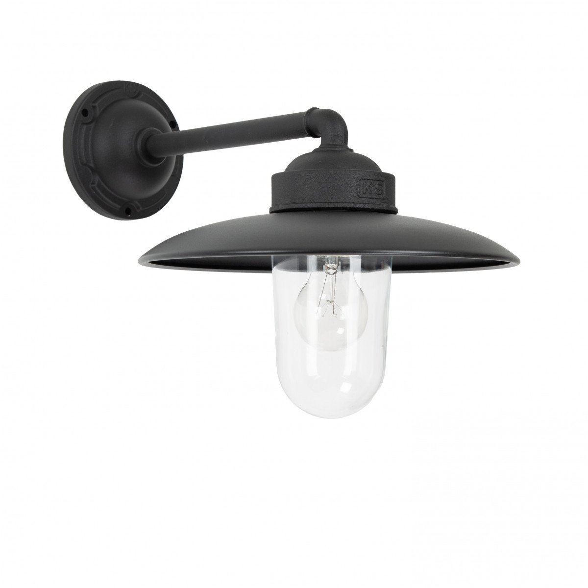 Applique extérieur noire Palazzo col de cygne en noir mat (6501) industriel 
