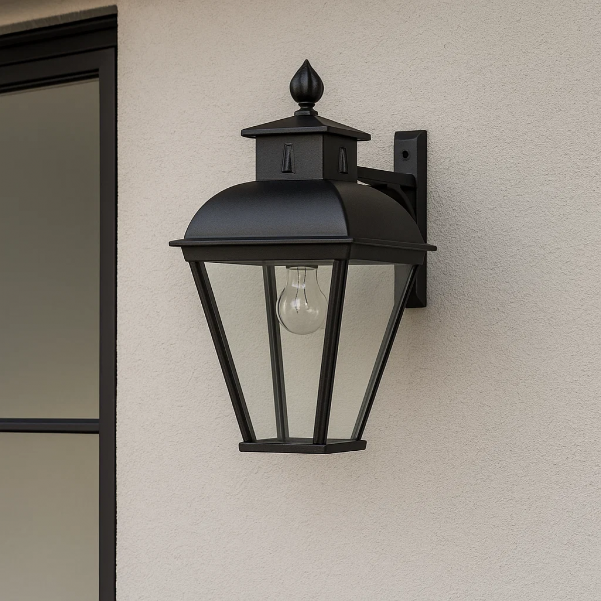 Vondel Hang lampe murale en aluminium lampe d'extérieur de couleur noire et de style champêtre classique