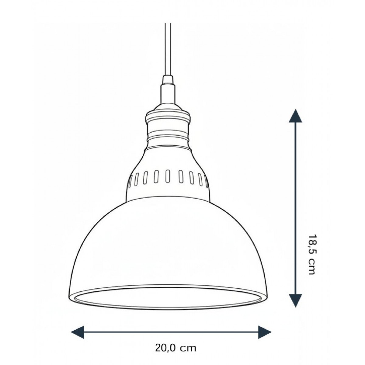 Lampe suspendue noir antique Dakota (30332) Nostaluce | Nostalux.fr