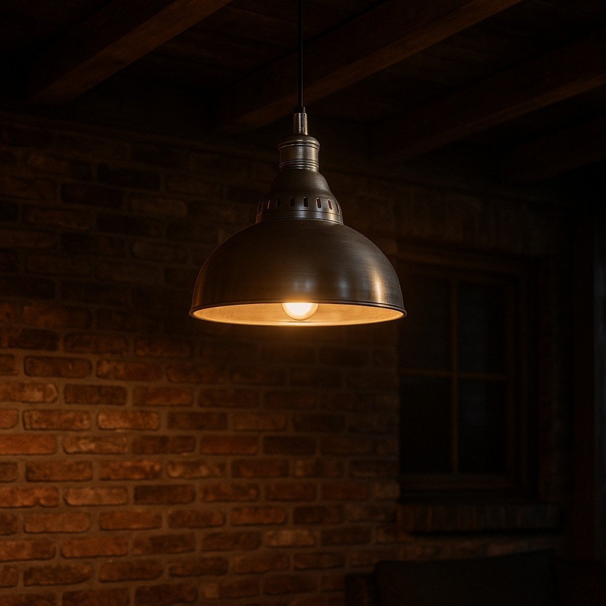 Lampe suspendue Seattle (58308) argent - Industriel & vintage|Nostalux.fr