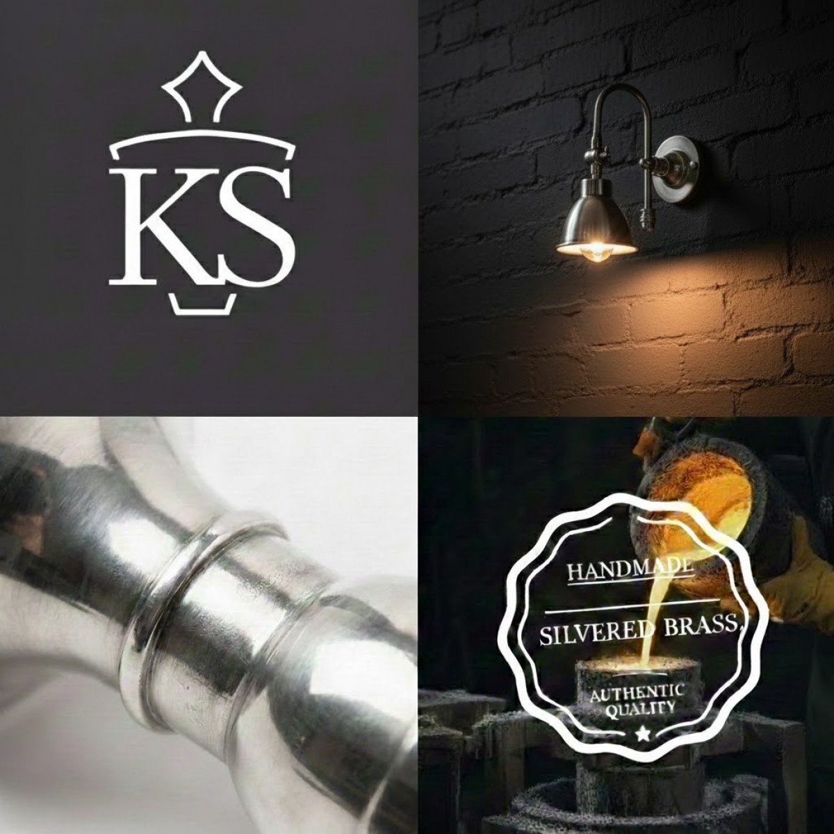 Applique murale Pasco (59221) argent vieilli | Nostalux.fr