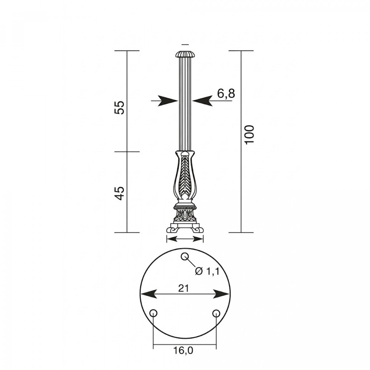 Éclairage extérieur Grenoble mât de lanterne aluminium classique