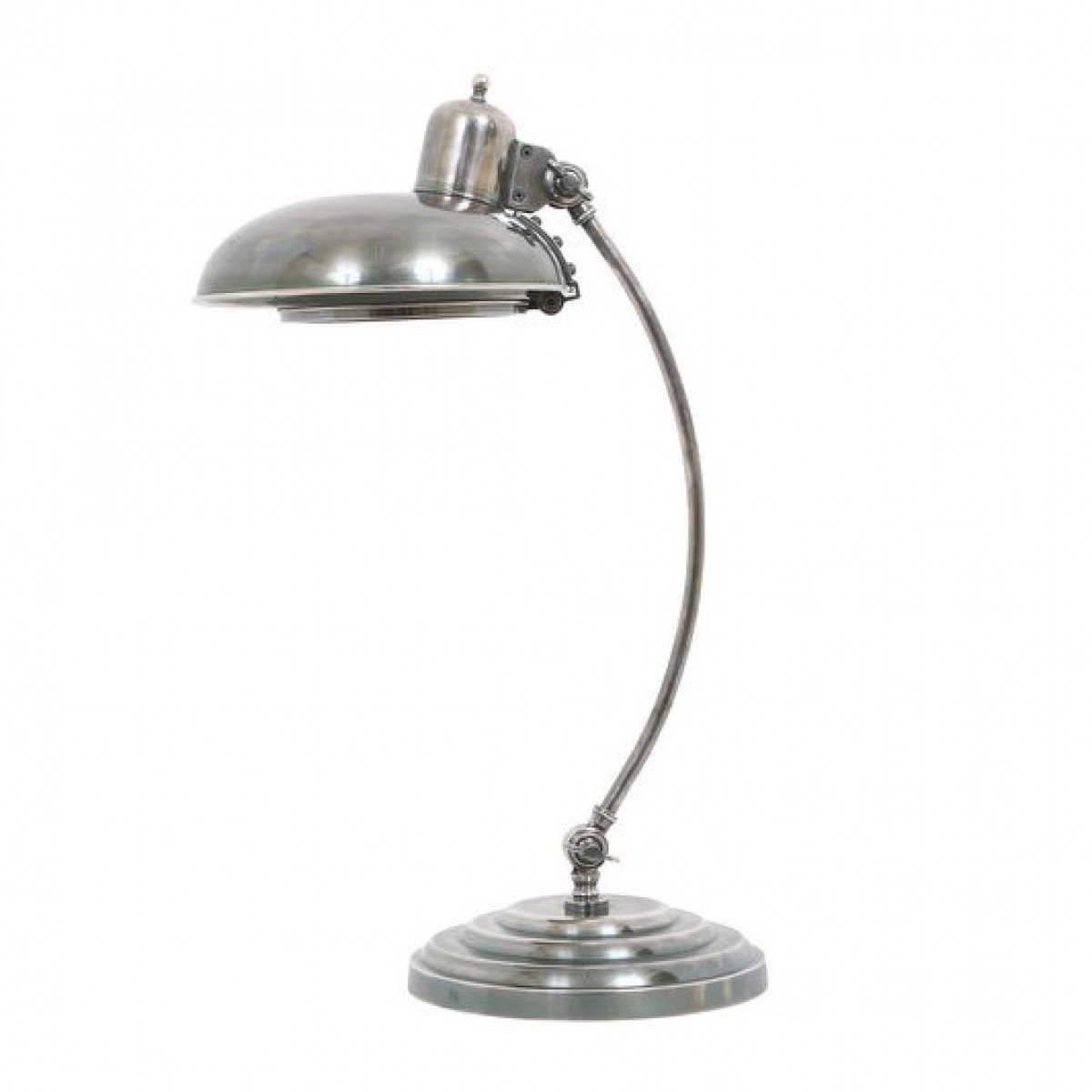 lampe en laiton couleur argent antique avec une douille E27