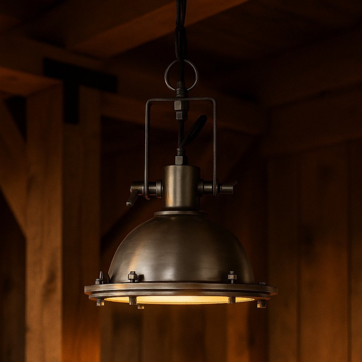 lampe en laiton couleur argent antique avec raccord E27