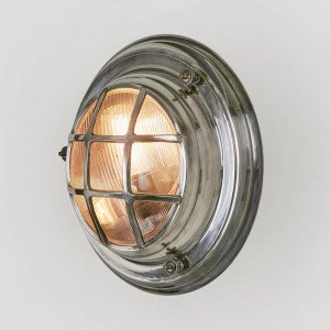 lampe en laiton couleur argent antique avec raccord E27