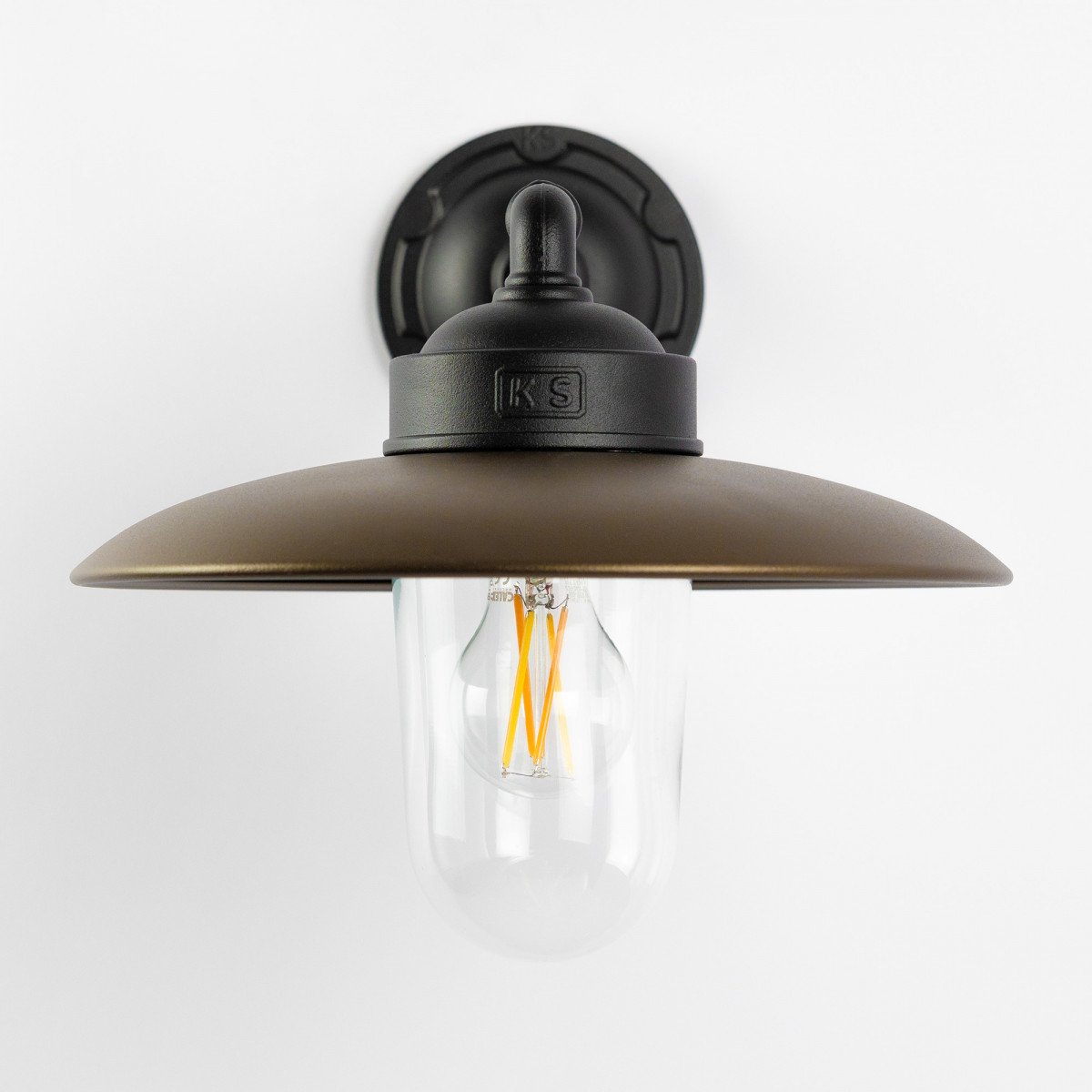 Lampe d’étable Palazzo applique murale noir bronze rustique