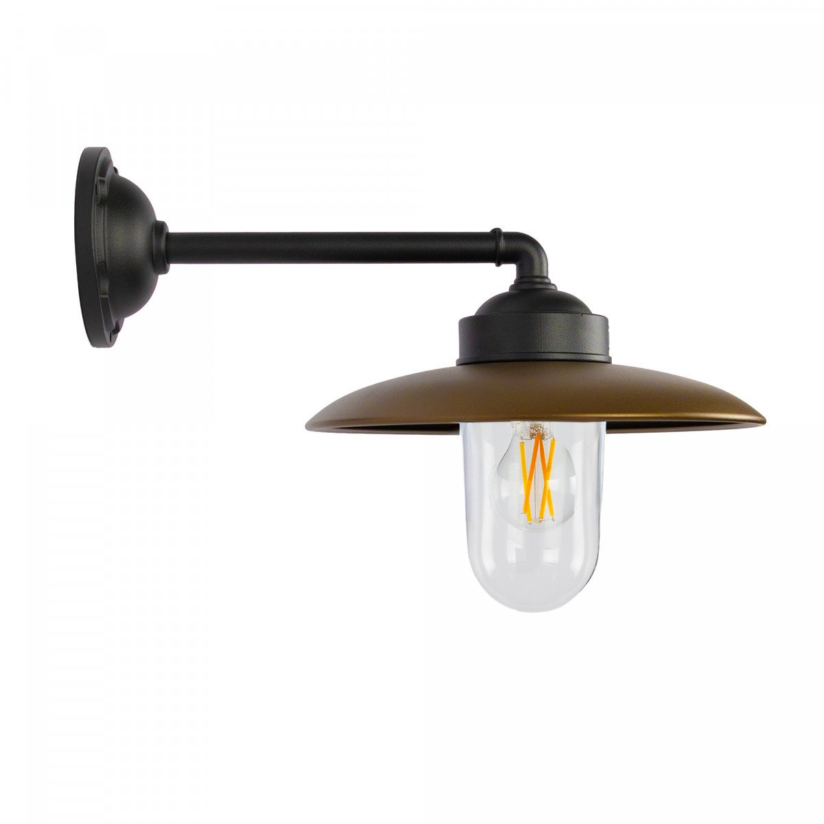 Lampe d’étable Palazzo applique murale noir bronze rustique