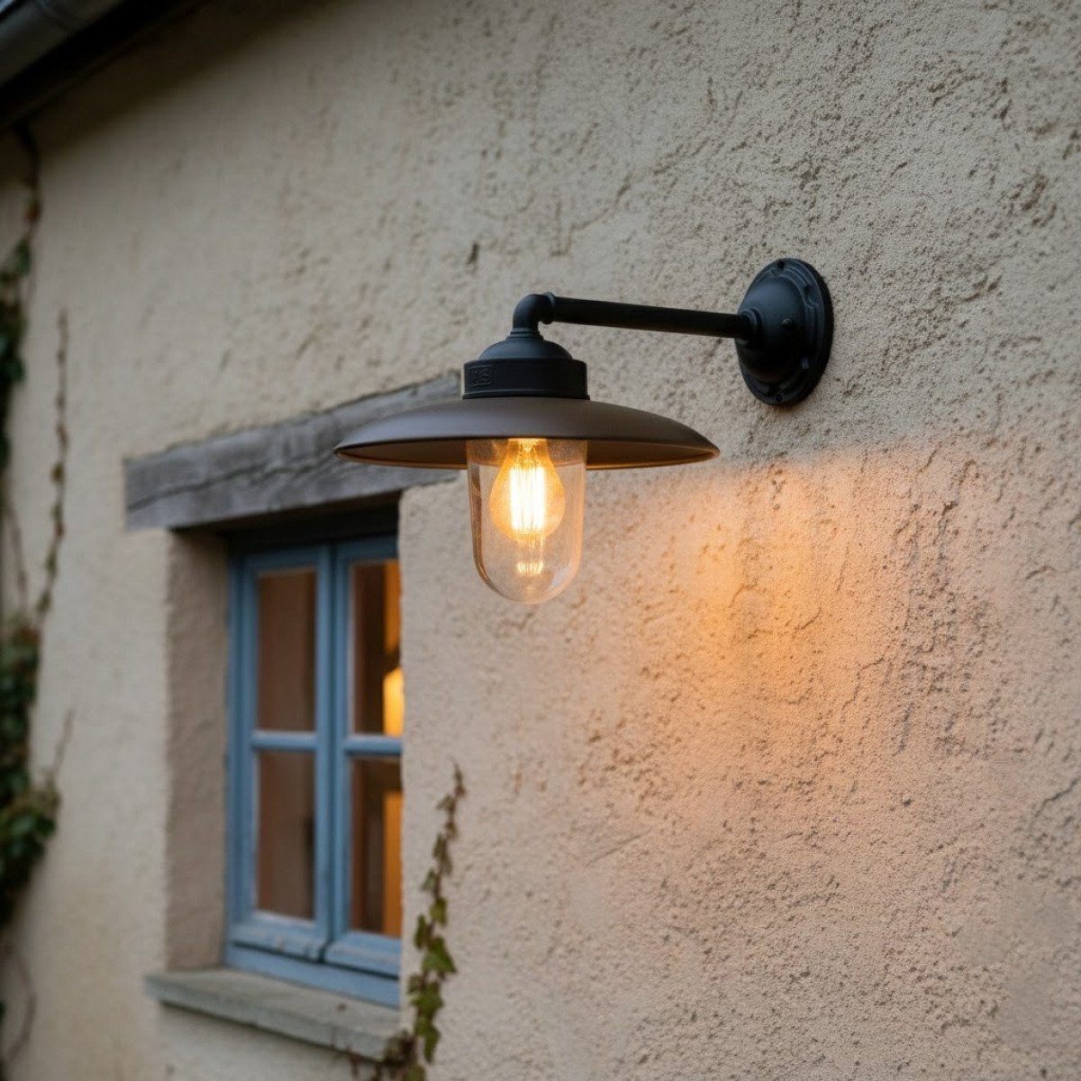 Lampe d’étable Palazzo applique murale noir bronze rustique