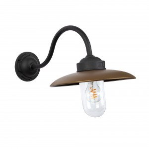 Lampe d’étable Solingen applique murale noir bronze rustique