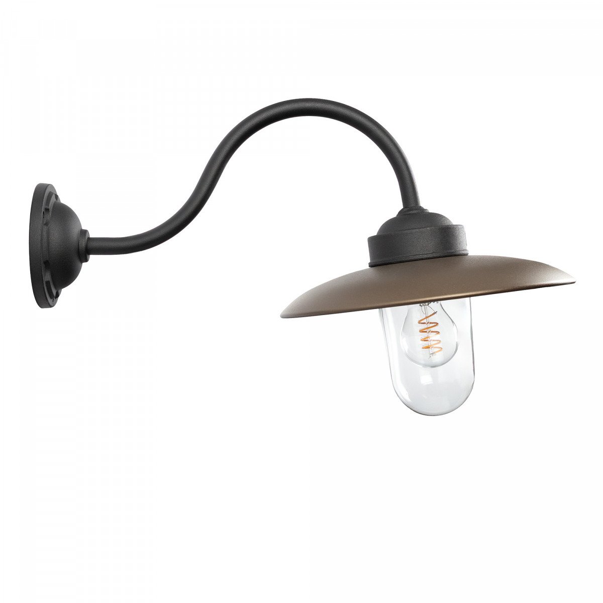 Lampe d’étable Solingen applique murale noir bronze rustique