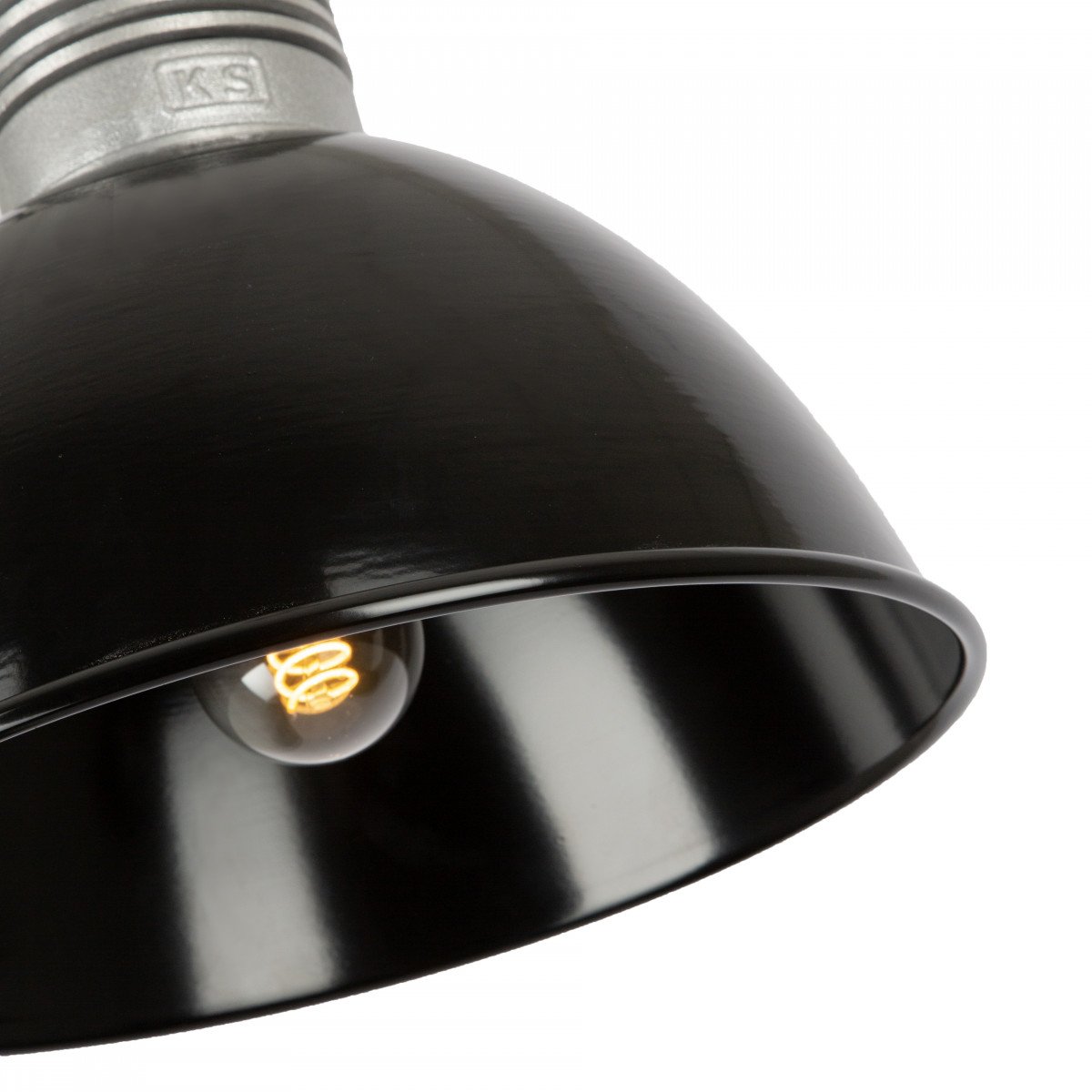 Suspension Loft (6592) Industrie Noire lampe rétro, vintage, noir | Nostalux.fr 