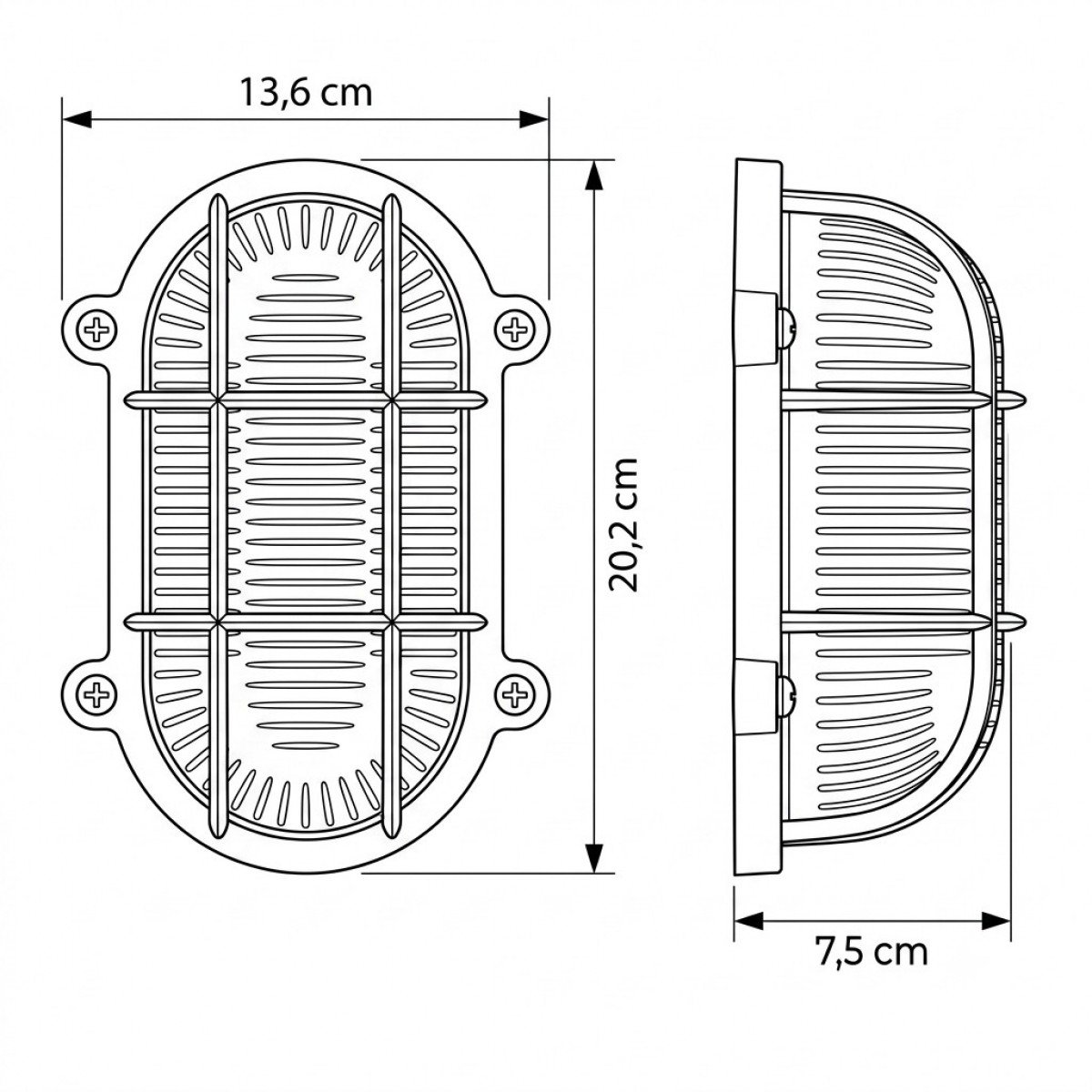 Lampe extérieure Nautic V lampe marine bronze nautique