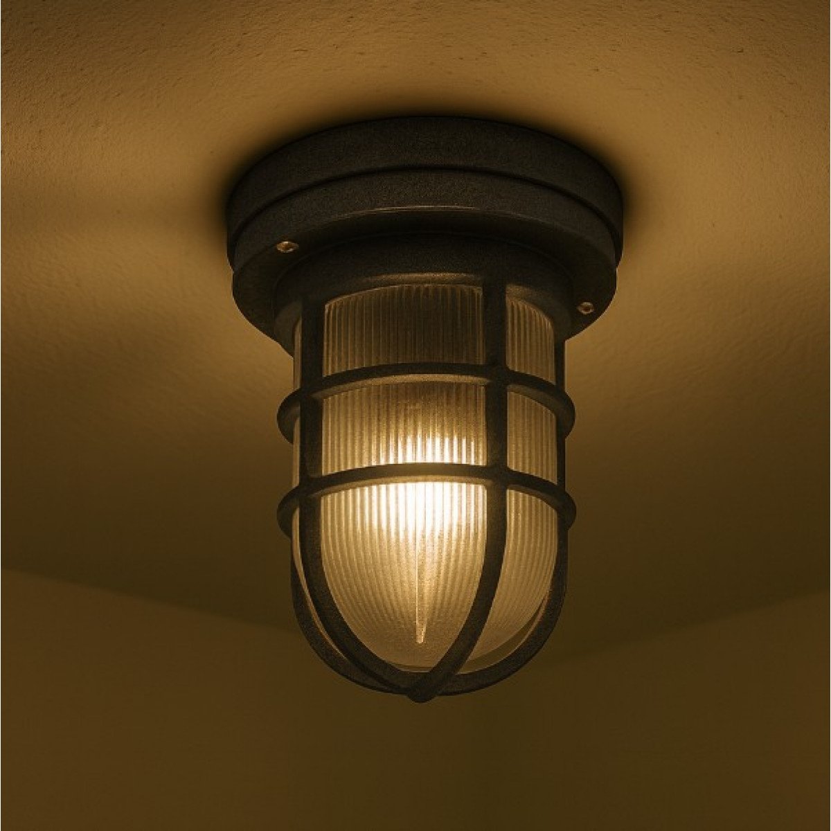 Lampe extérieure Gibraltar plafonnier lampe de socle nautique noir