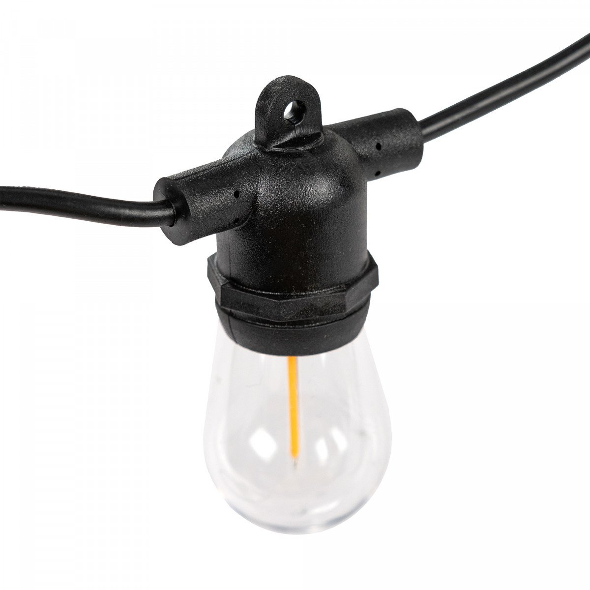 Guirlande lumineuse Patio 10 m (6861) verre clair avec LED 12 culots | Nostalux.fr Patio Guirlande extérieur LED Festival  verre transparante 