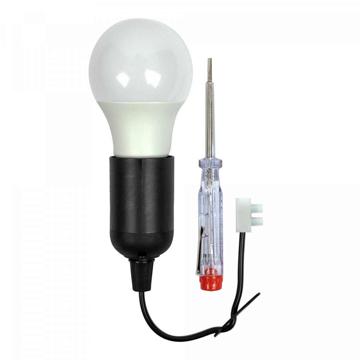 Kit de déménagement 6 douilles sources lumineuses LED noir