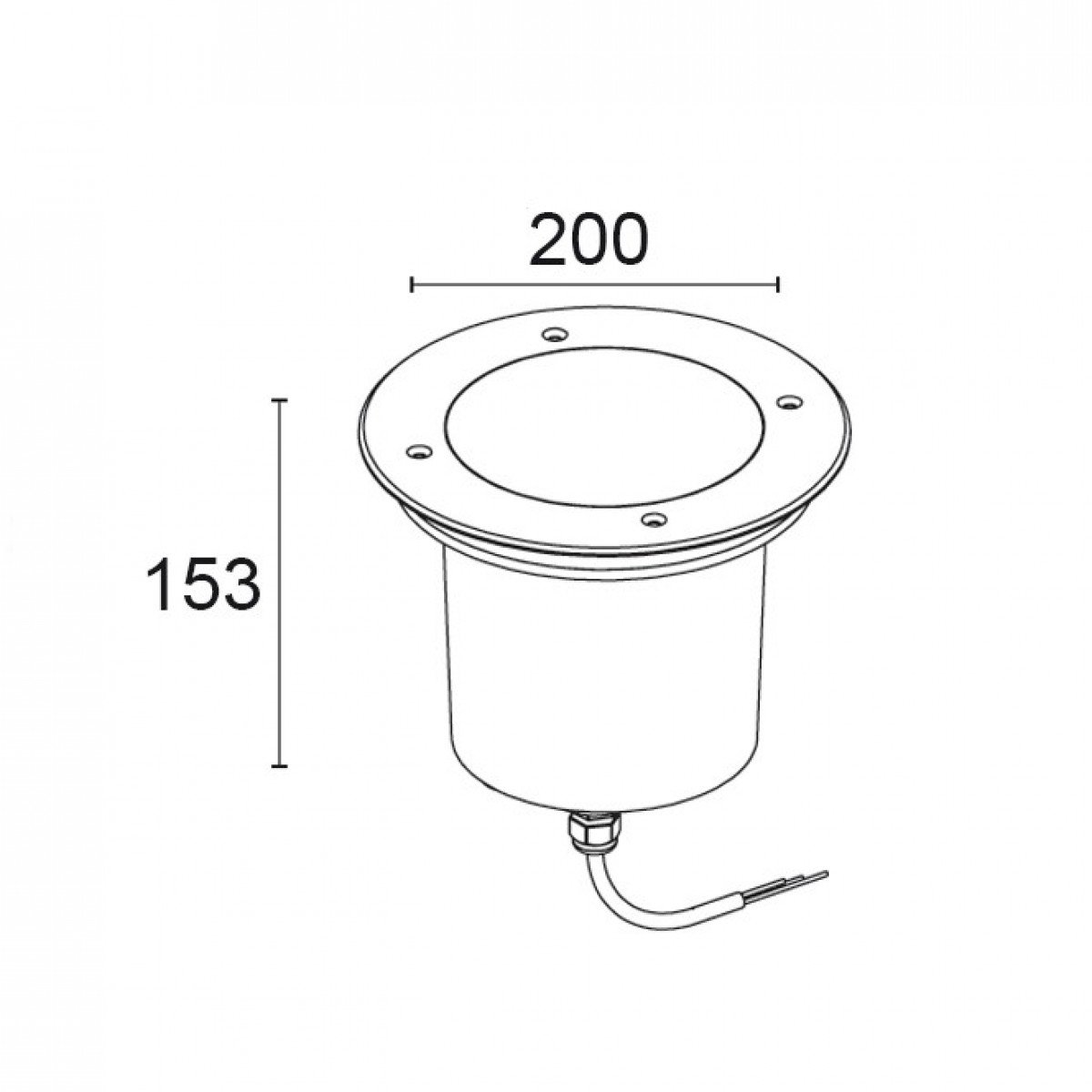 Spot au sol encastrable d'extérieur 20 Ø  LED (7078) 