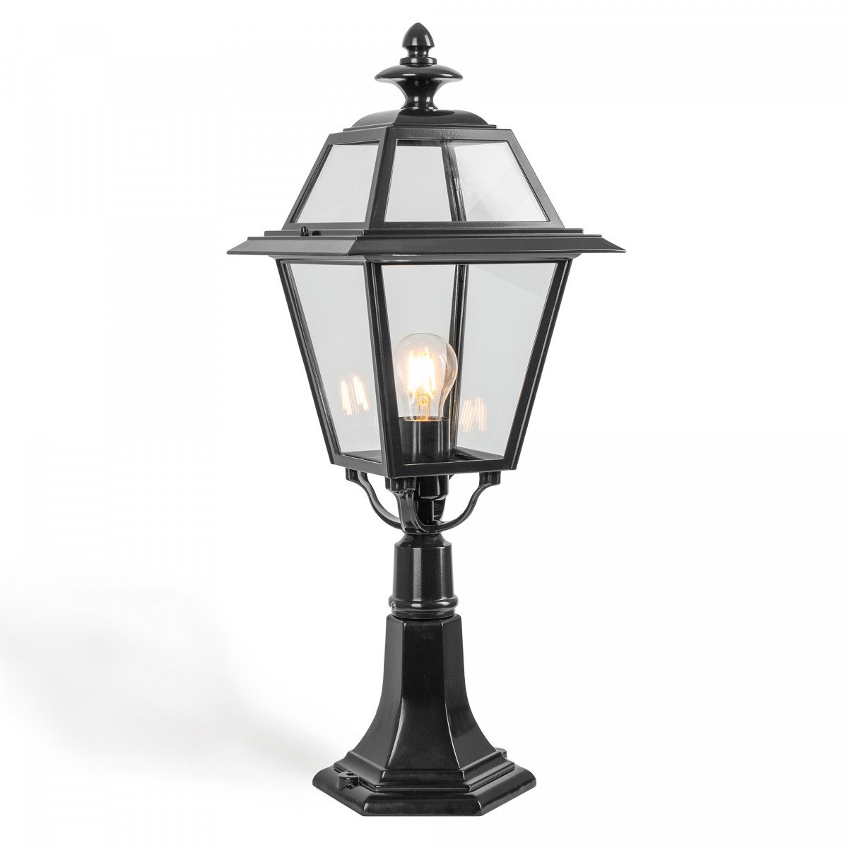 Lampe de jardin sur pied Brunssum (7222) avec lanterne carrée de KS Lighting
