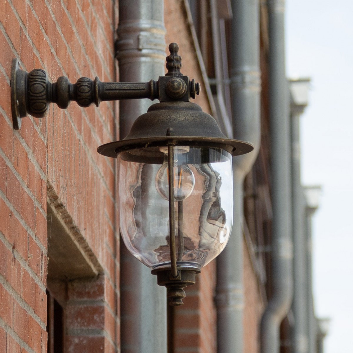 Lampe d'extérieur pendante en bronze