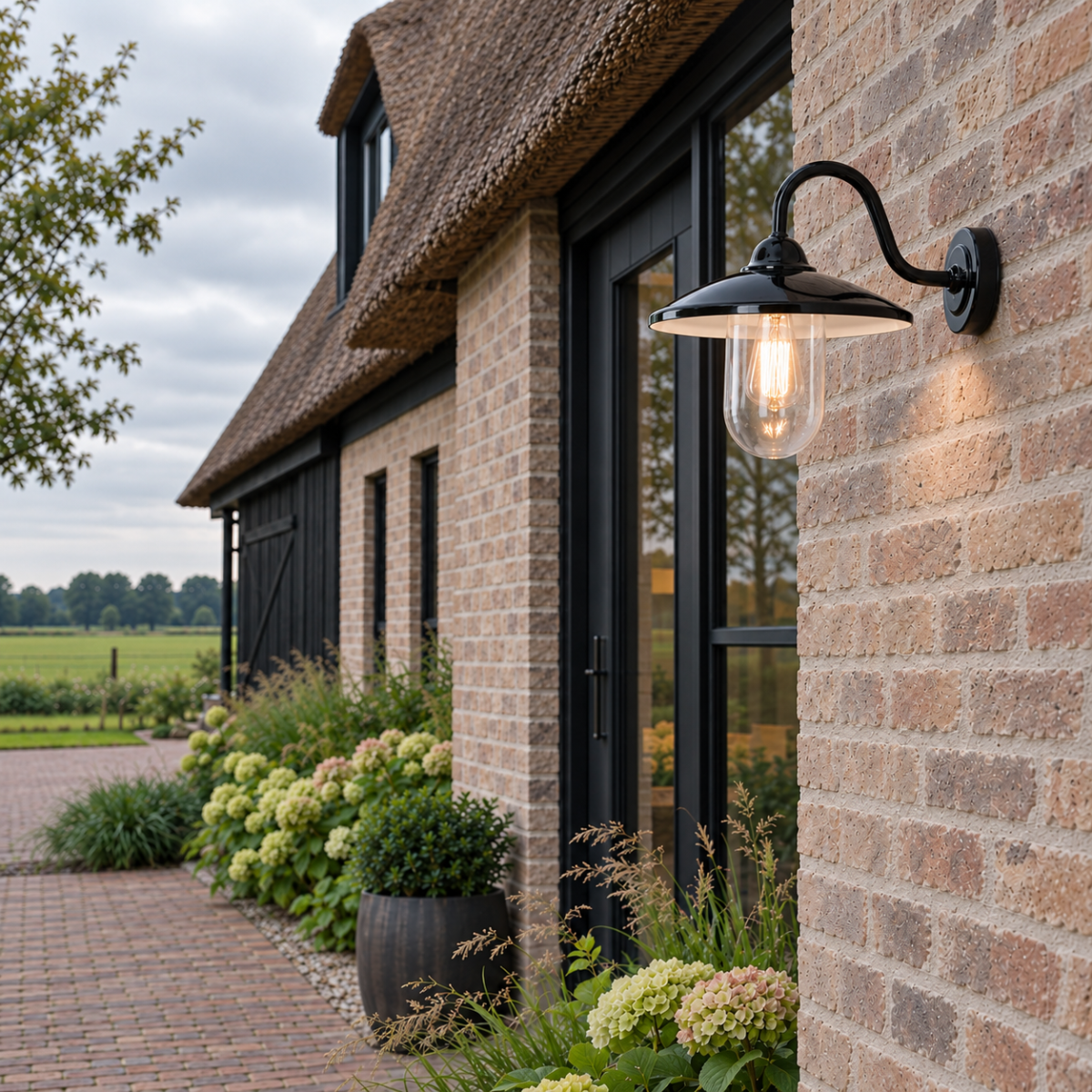 Applique murale d'extérieur Brig noir avec Smart WIFI LED|Nostalux.fr