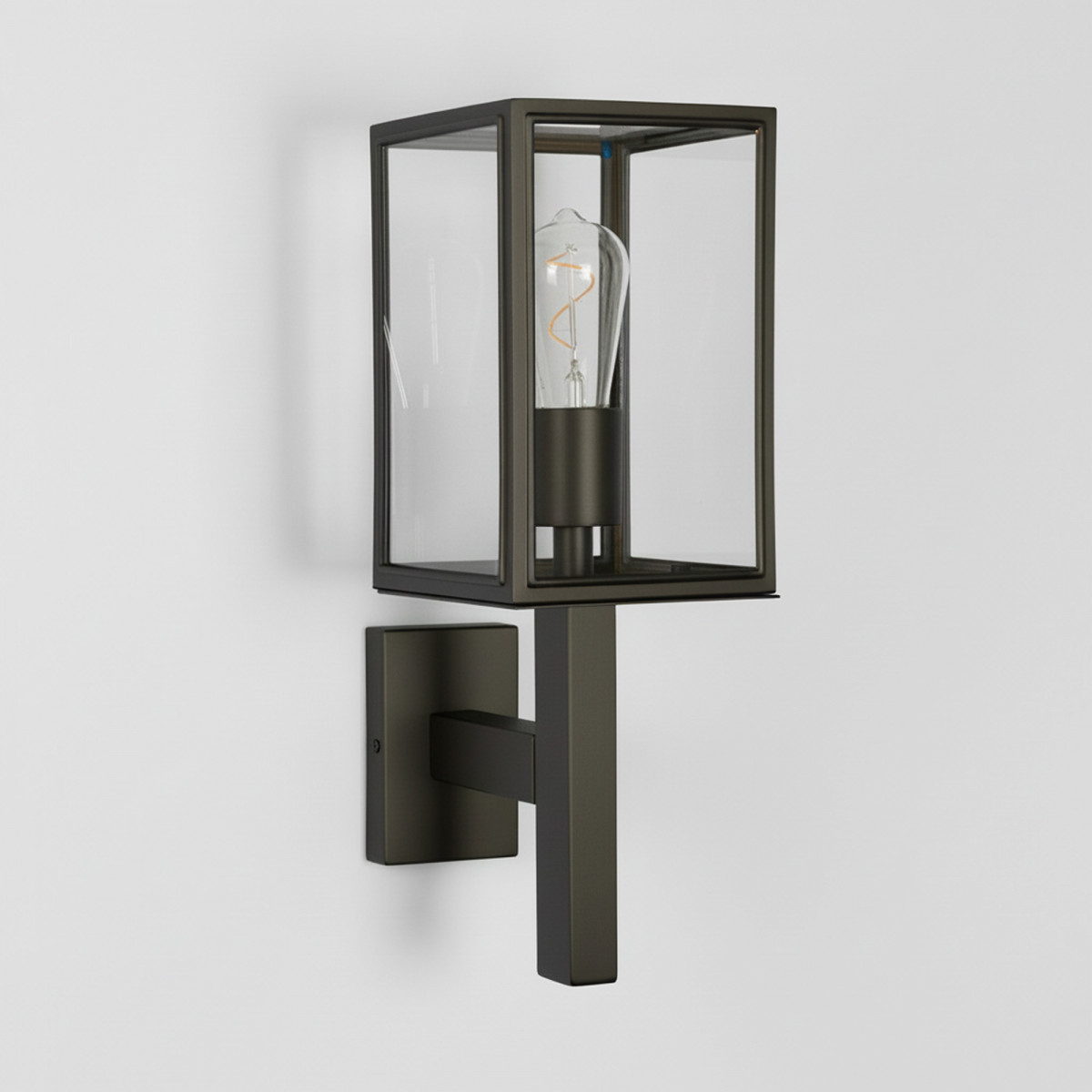 Lampe extérieure Bilthoven applique murale noire rvs moderne