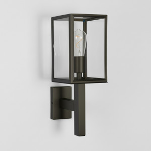 Lampe extérieure Bilthoven applique murale noire rvs moderne