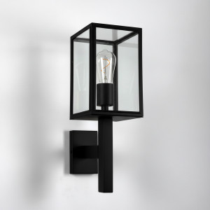 Applique d'extérieur noire, Bilthoven, épurée, classique, faite à la main chez KS Lighting, boîtier design 