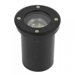 Spot au sol noir, rond, encastrable LED Ø11 acier inoxydable KS Lightiing