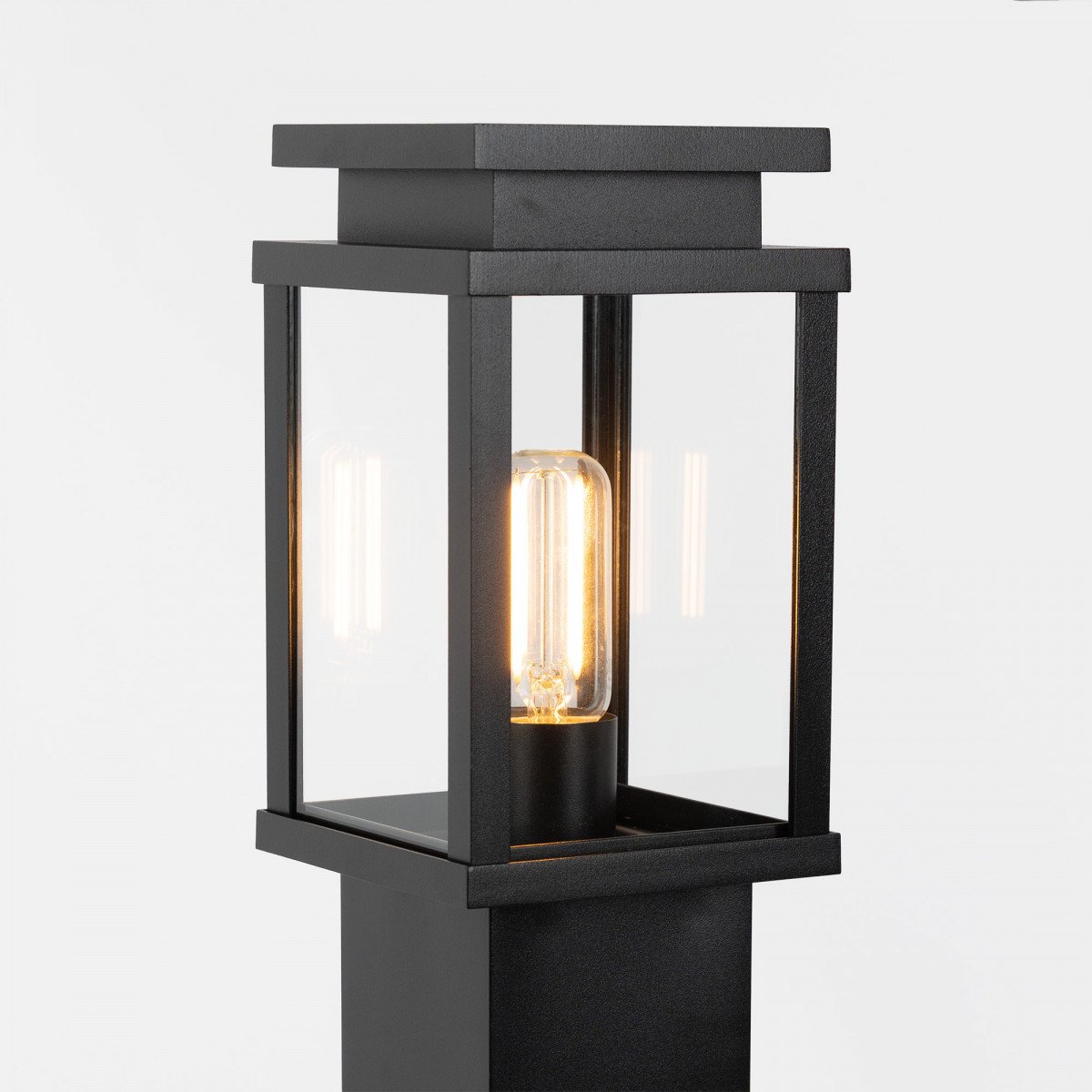 Potelet noir d'extérieur  Jersey avec Smart WIFI LED | Nostalux.fr