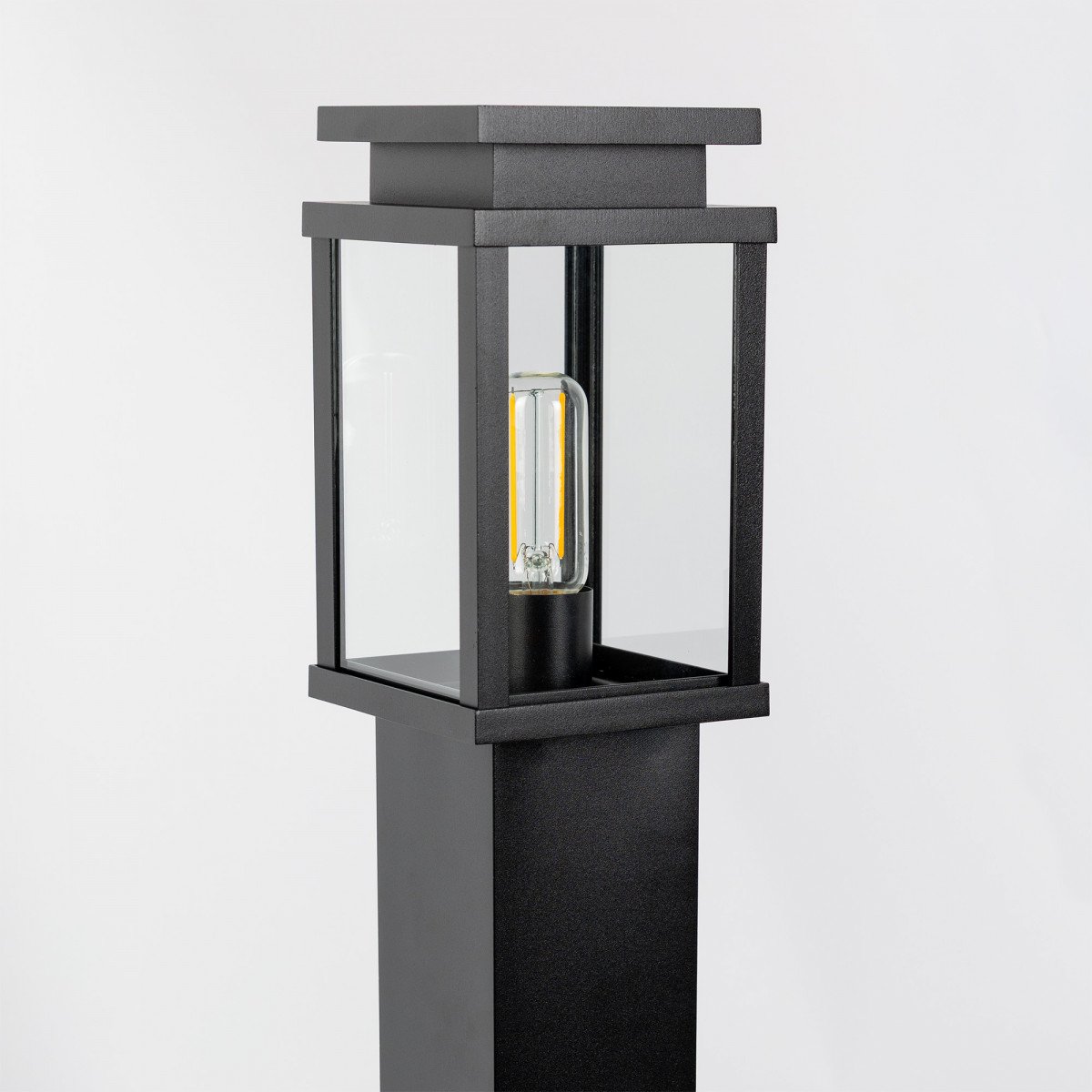 Potelet noir d'extérieur  Jersey avec Smart WIFI LED | Nostalux.fr