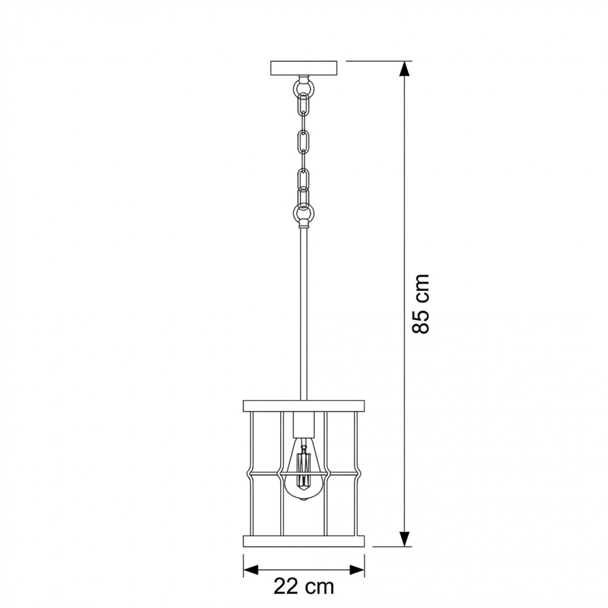 Suspension Benson métal noir E27 luminaire industriel