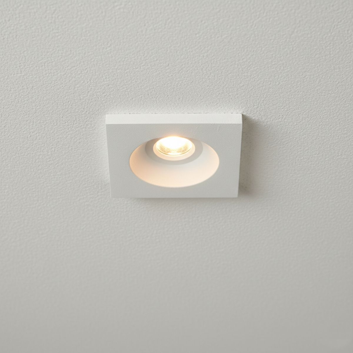 Spot blanc à encaster Ivy carré en aluminium