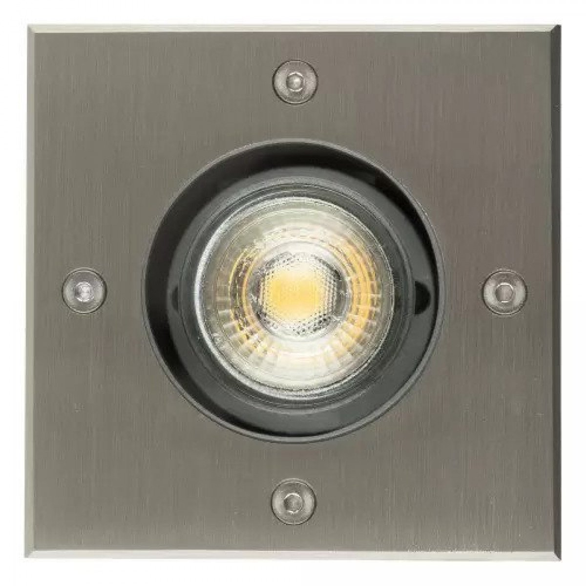 Spot de sol à encastrer LED Ø11 (7490) carré acier inox culot GU10 KS Lighting