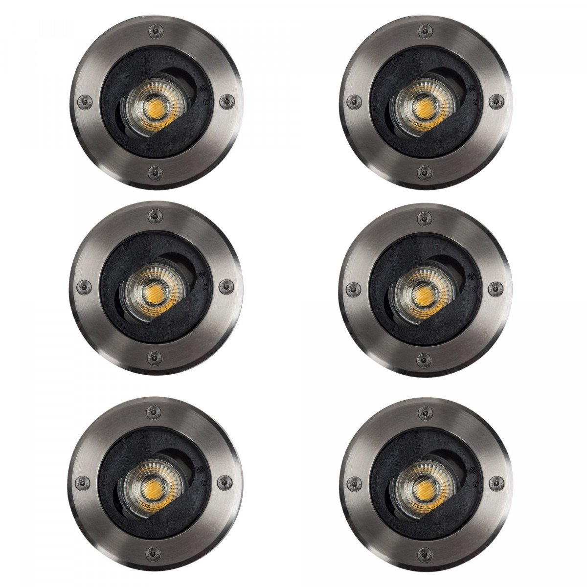 Spot de sol à encastrer orientable (7535) LED Ø12 acier inoxydable 