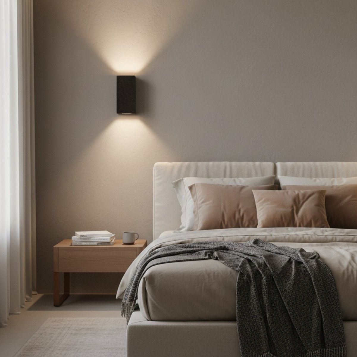 Pure Up & Downlighter béton pour intérieur en couleur noire