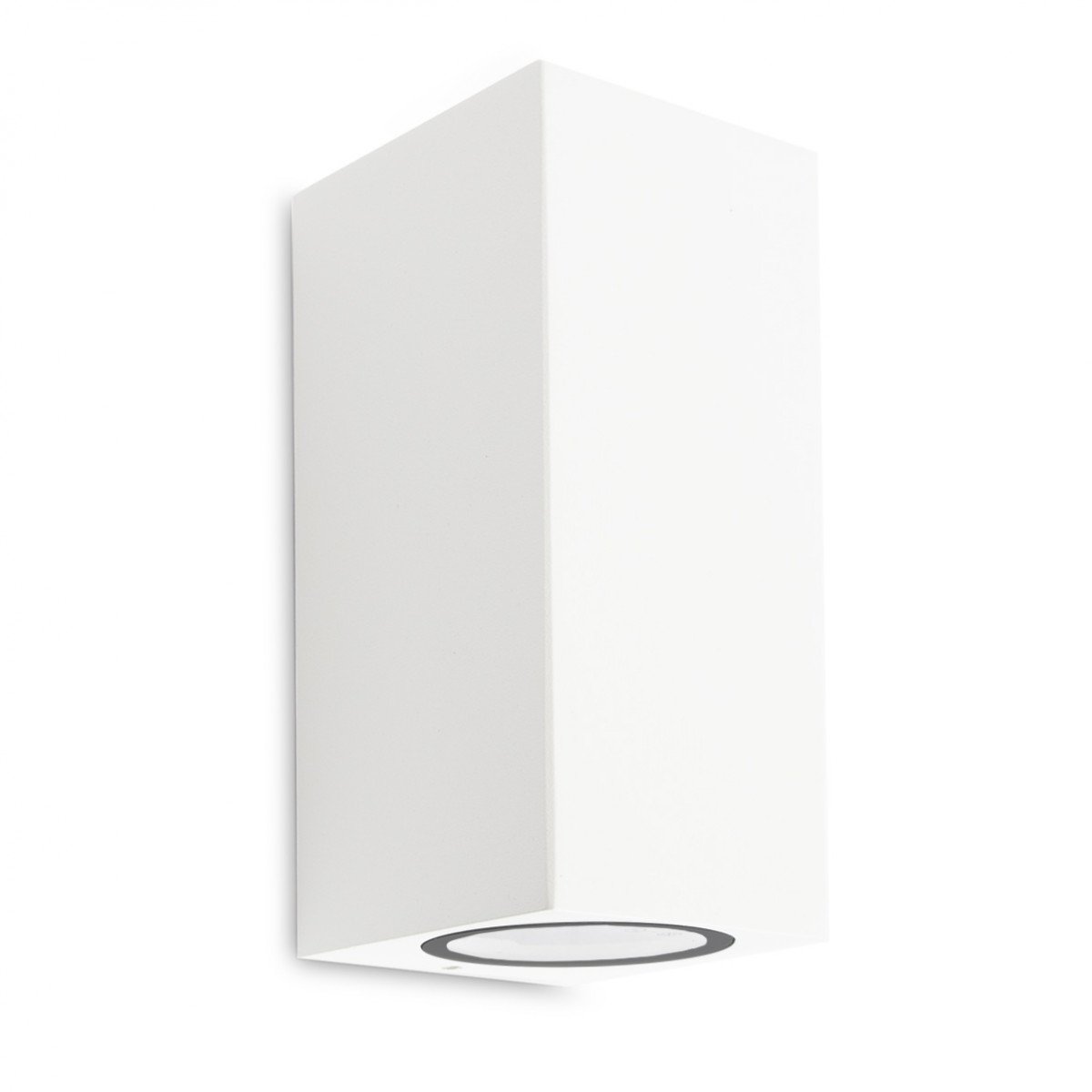 Applique extérieur  Geo up & downlighter, 2 faisceaux de lumière, aluminium finition tendance blanche, moderne pour dedans et dehors de la marque KS Lighting.  