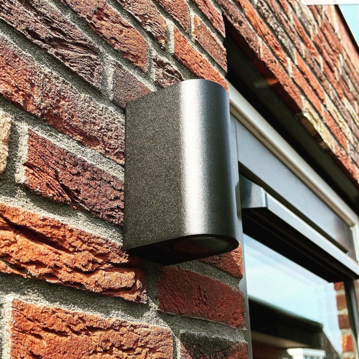 éclairage d'extérieur, spot mural, Flash, up en downlighter avec finition stylée anthracite, moderne Up & Down de la marque KS Lighting