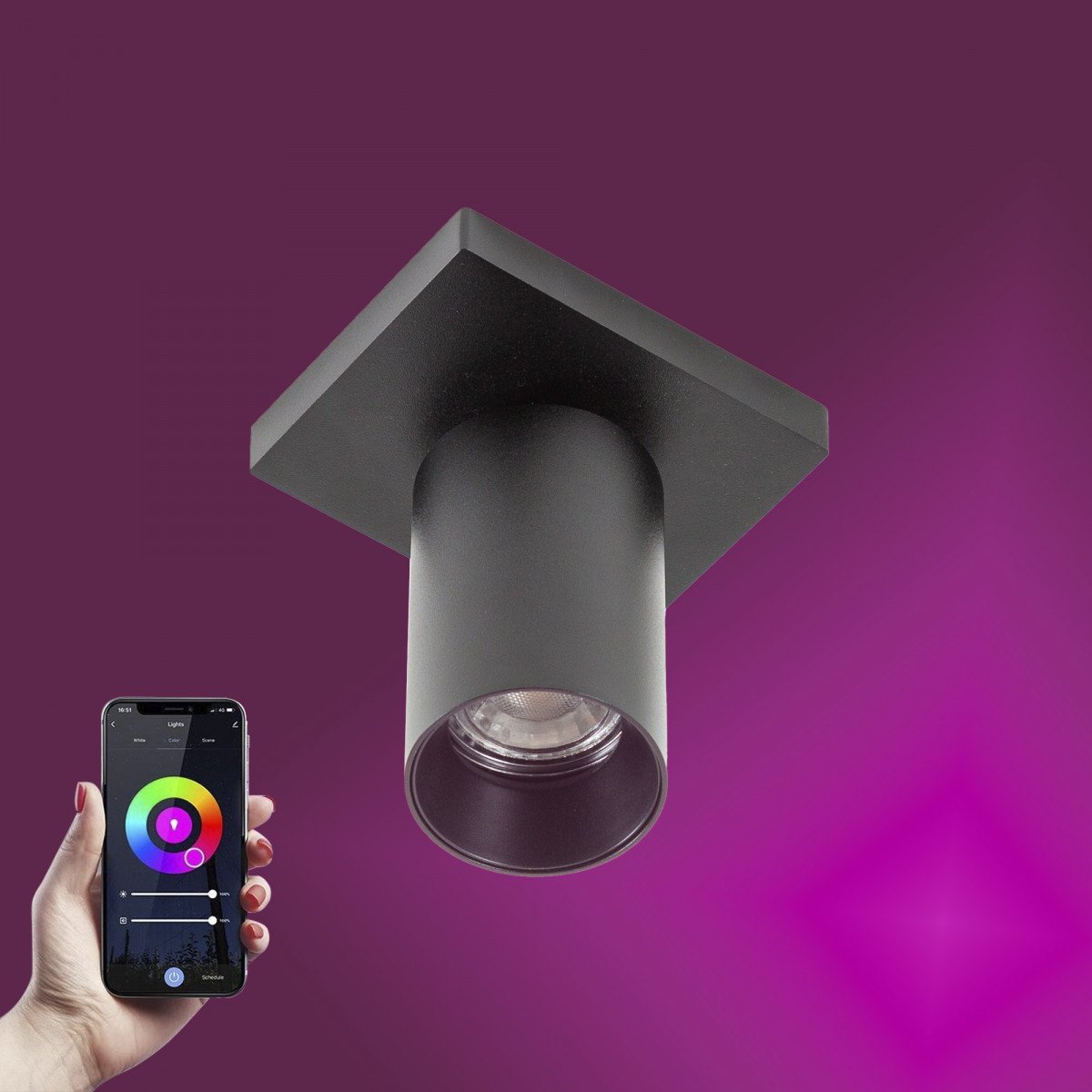 Spot encastrable Smart Mila rond GU10 plafonnier