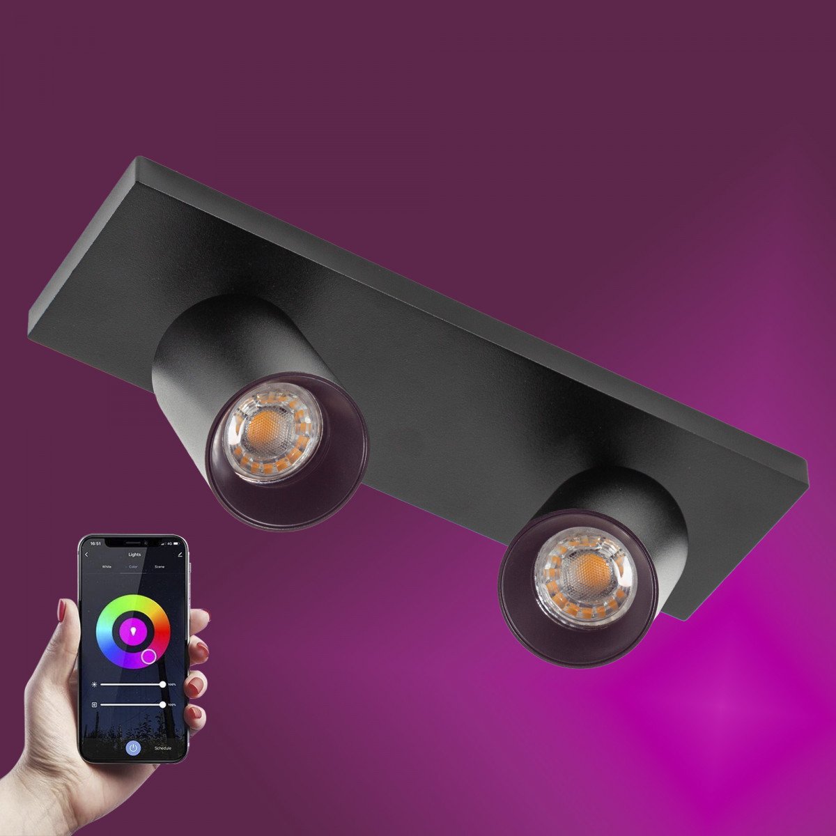 Spot encastrable Smart Mila 2 rond GU10 plafonnier