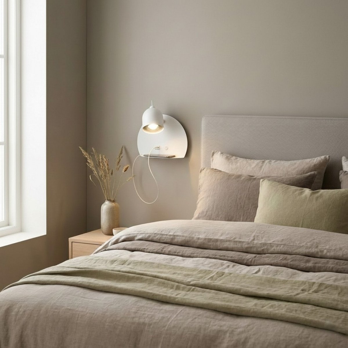 Applique murale blanche Essence (7692) USB | Nostalux.fr