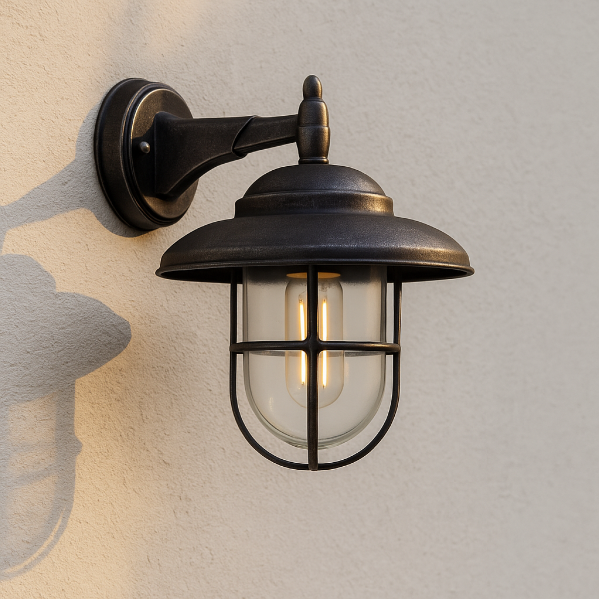 Applique d'extérieur pendante Monte laiton look bronze vieilli  