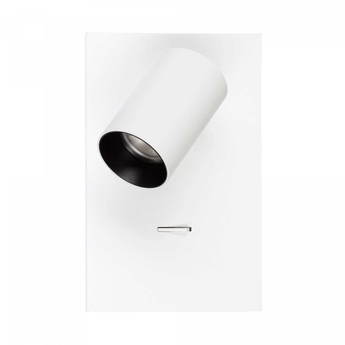 Spot mural de style moderne Mila de couleur blanche avec ports USB et interrupteur